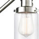 Dover 30 inch 3.5 watt Satin Nickel Swing Arm Wall Light in Seedy Glass, Franklin Restoration