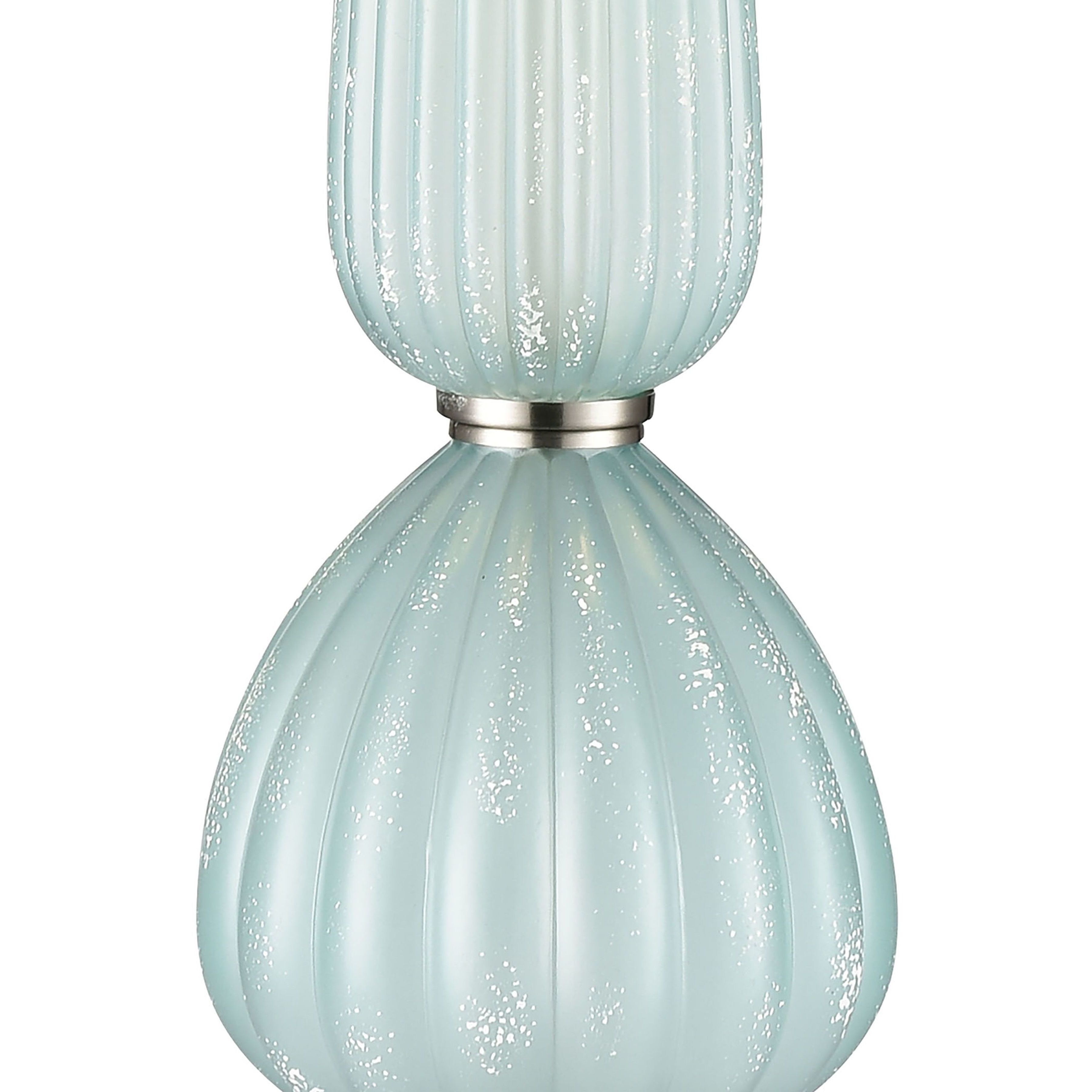 Mariani 34 inch 60 watt Light Blue with Clear Table Lamp Portable Light, Set of 2