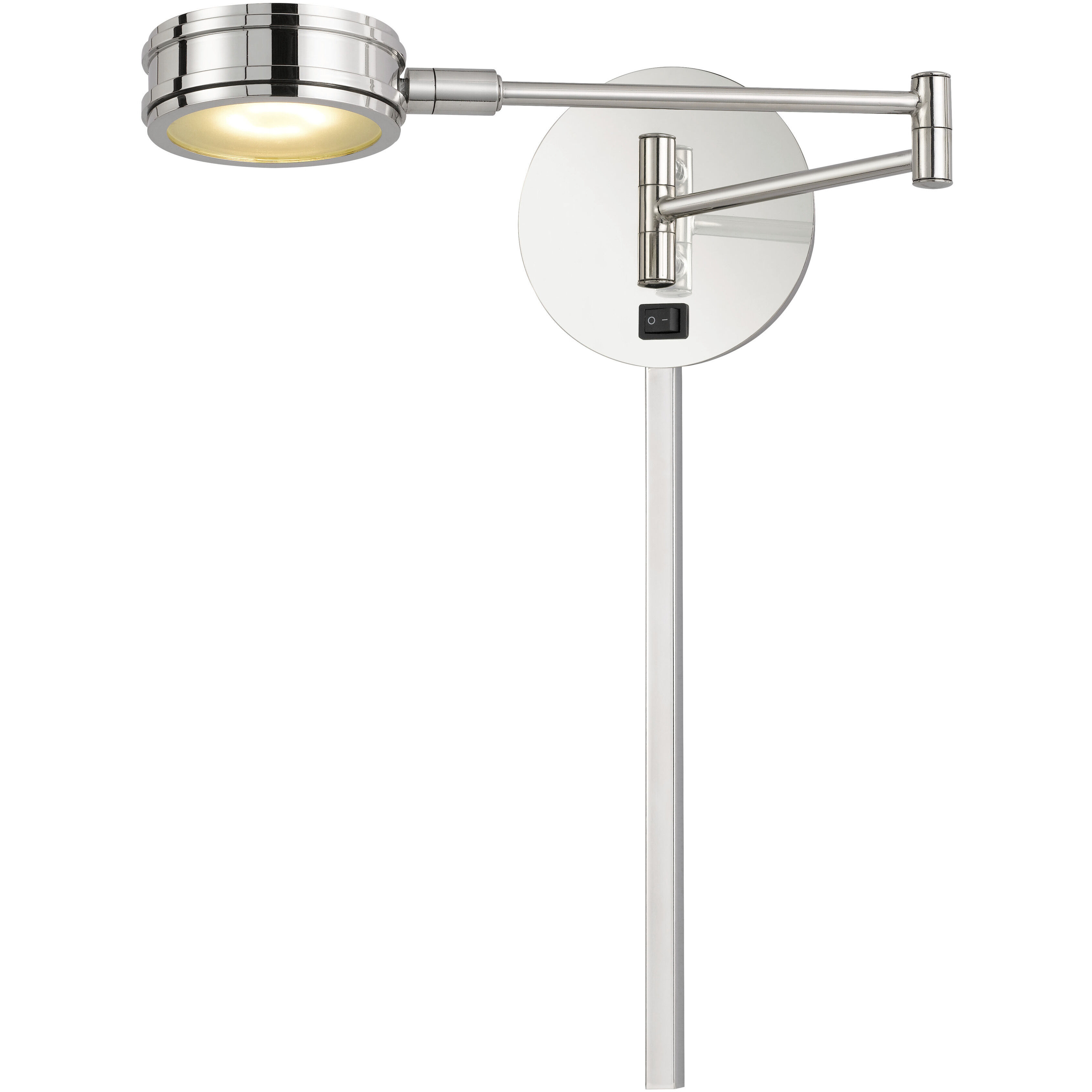 Villach 21 inch 5.00 watt Chrome Swing Arm Wall Lamp Wall Light