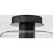 Edmond LED 17 inch Matte Black Semi Flush Mount Ceiling Light