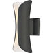 Scroll LED 13.5 inch Architectural Bronze Outdoor Wall Mount
