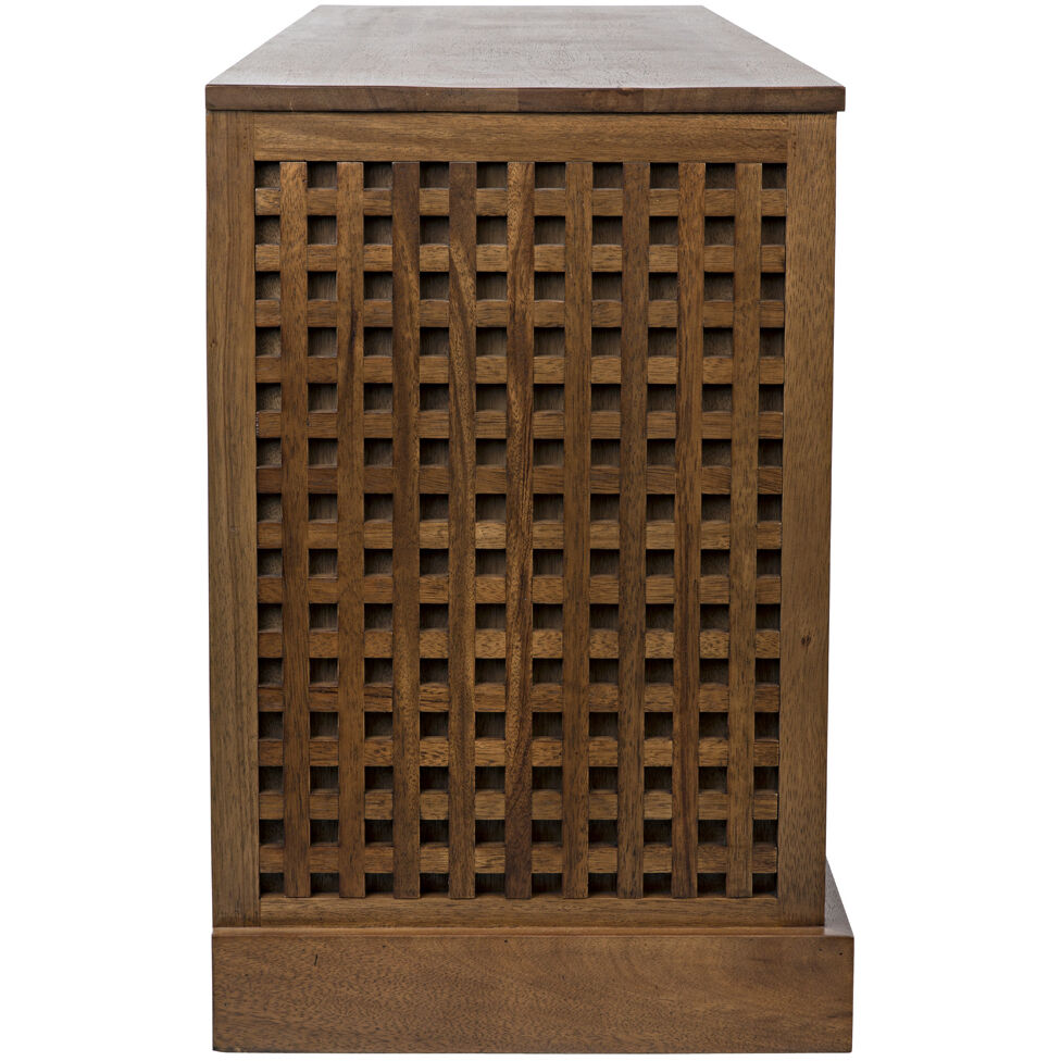 Genti 79 X 20 inch Dark Walnut Sideboard, 4 Door