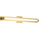 Larissa LED 32 inch Vintage Brass Vanity Wall Light