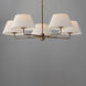 Dunbridge 5 Light 42 inch Weathered Brass Chandelier Ceiling Light