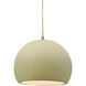 Radiance LED 7 inch Antique Brass and Vanilla Gloss Pendant Ceiling Light