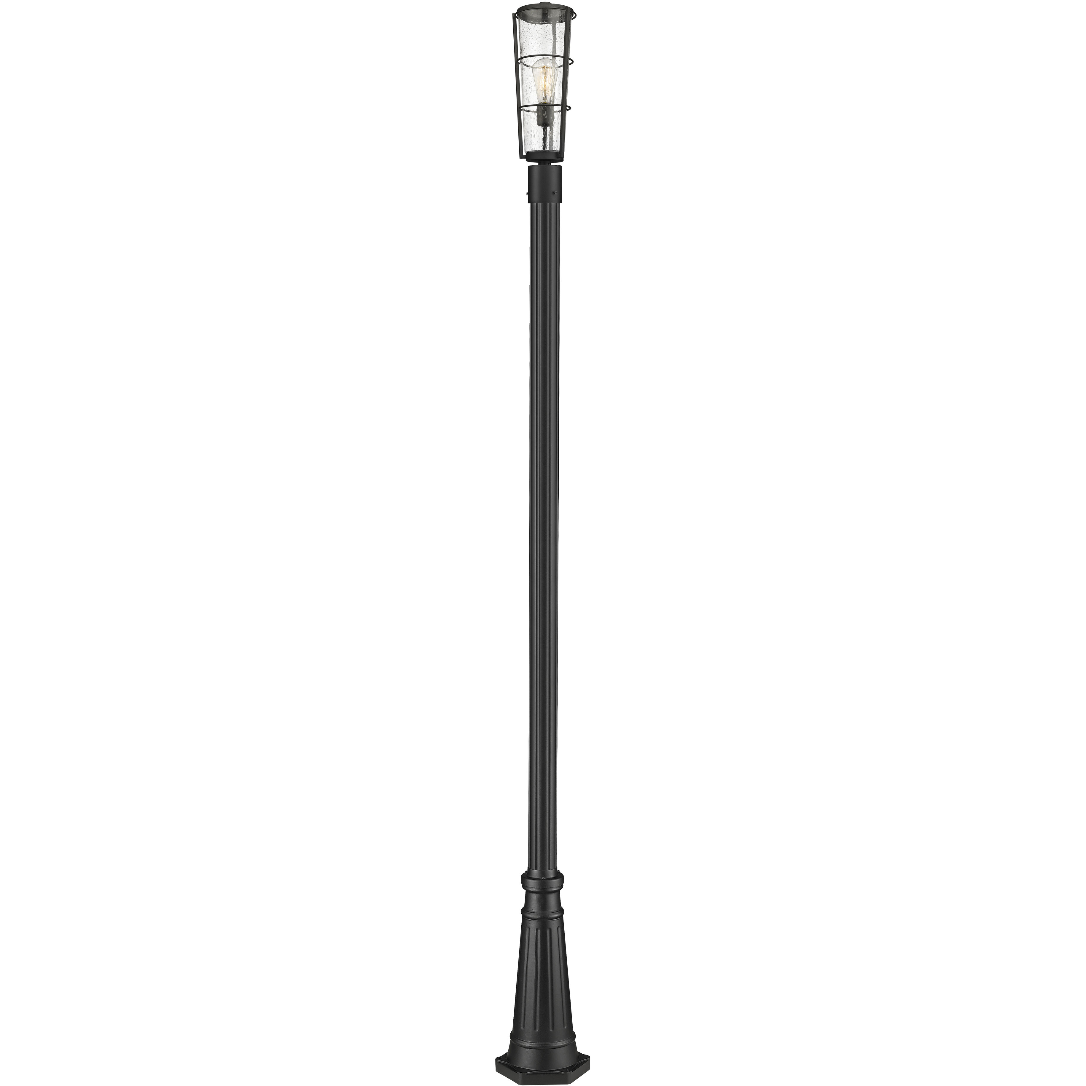 Helix 1 Light 113.25 inch Black Outdoor Post Mounted Fixture