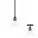 Baker 1 Light 5.5 inch Matte Black Pendant Ceiling Light, Convertible Dual Mount