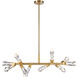 Angelus 10 Light 48 inch Aged Brass Linear Pendant Ceiling Light