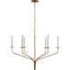 Ian K. Fowler Belfair LED 36.25 inch Gilded Iron Chandelier Ceiling Light, Large