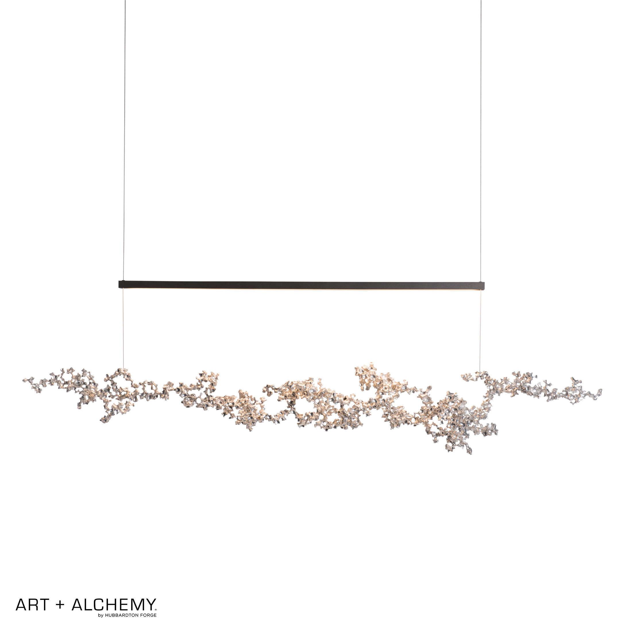 Art + Alchemy Coral LED 9 inch Dark Smoke with Sterling Pendant Ceiling Light in Dark Smoke/Sterling