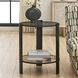 Hanson 24.5 X 20 inch Bronze and Amber Glass Side Table