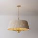 Azar 6 Light 30 inch Vintage Gold Leaf Pendant Ceiling Light
