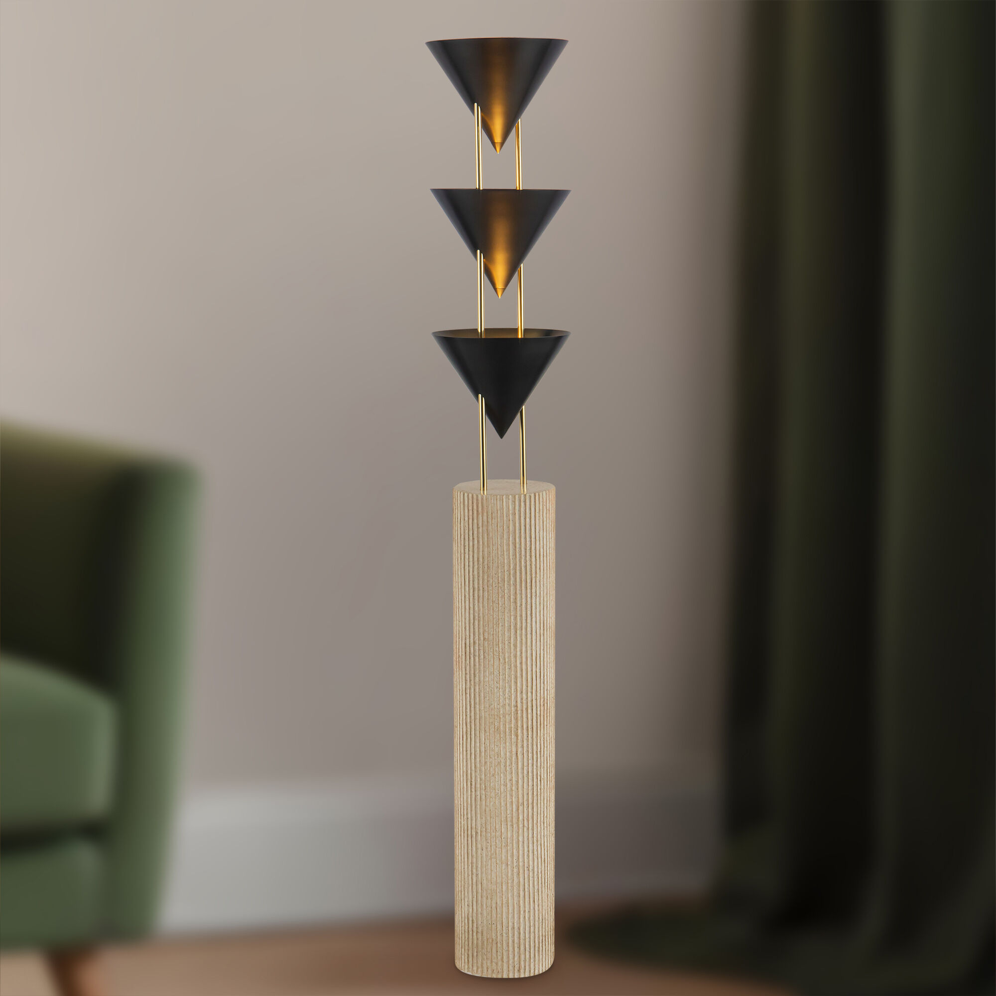 Versus 67.5 inch 180 watt Urban Bronze Floor Lamp Portable Light in Steel Shade