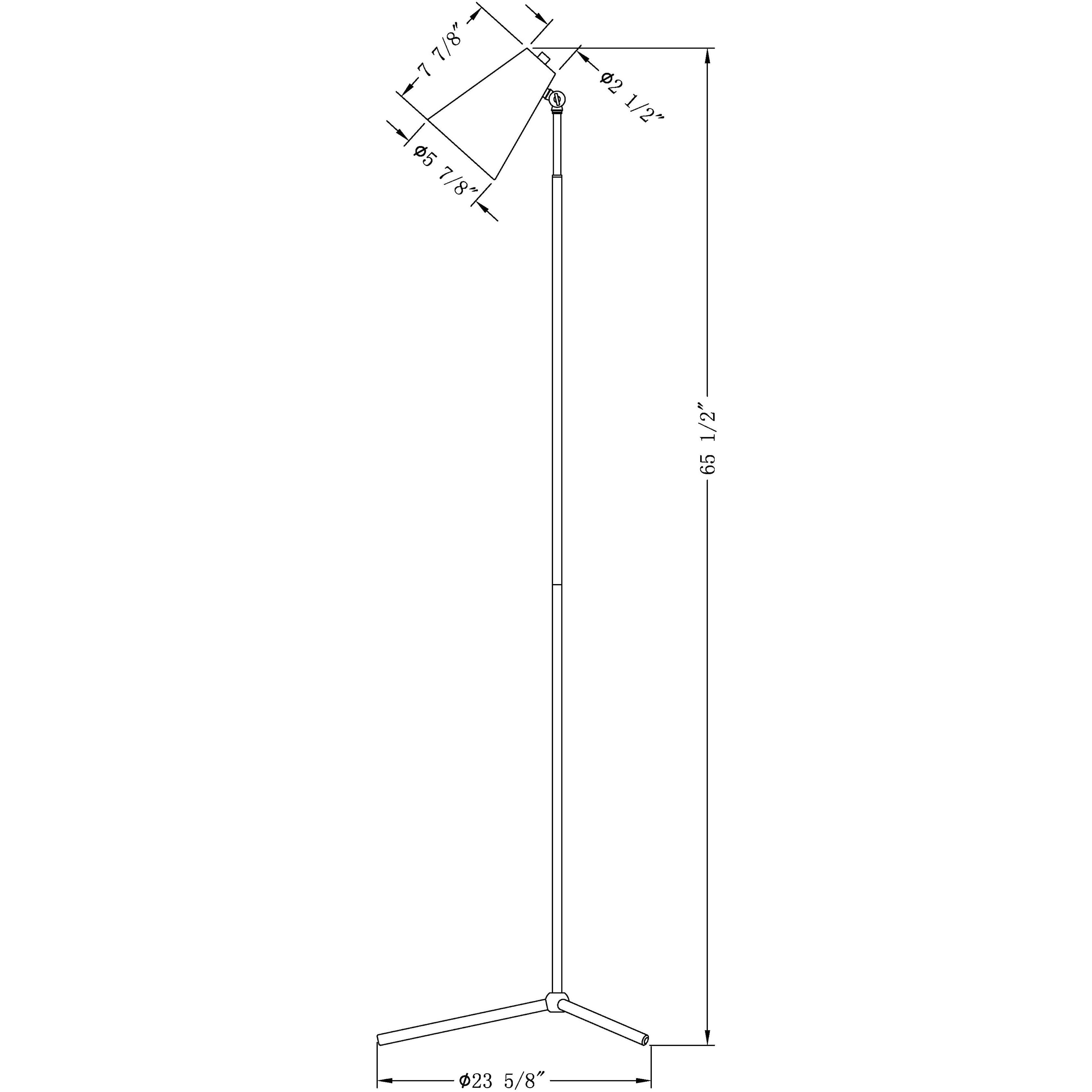 Chase 65.5 inch 60.00 watt Antique Silver Floor Lamp Portable Light