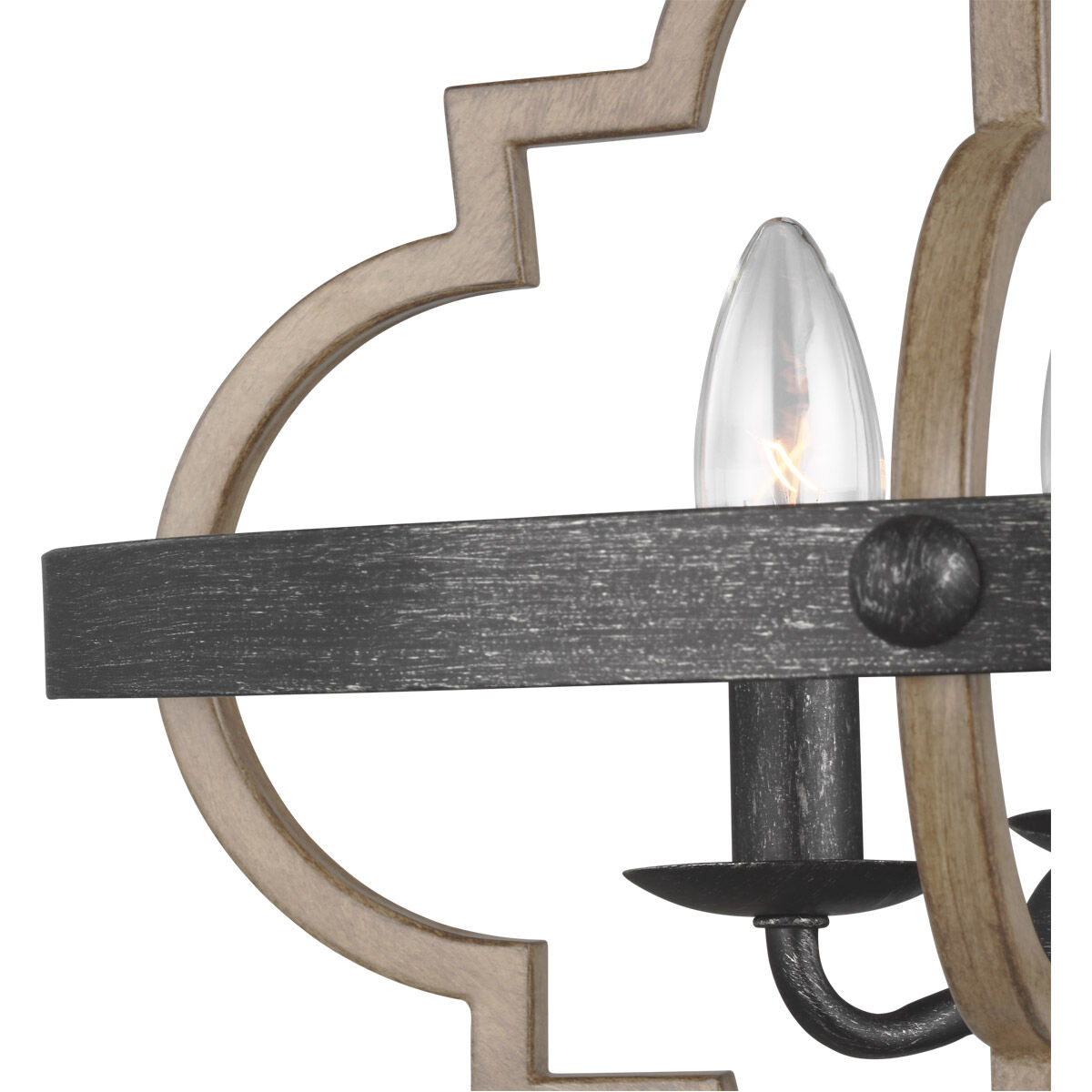 Socorro 3 Light 15.5 inch Stardust Semi-Flush Mount Ceiling Light