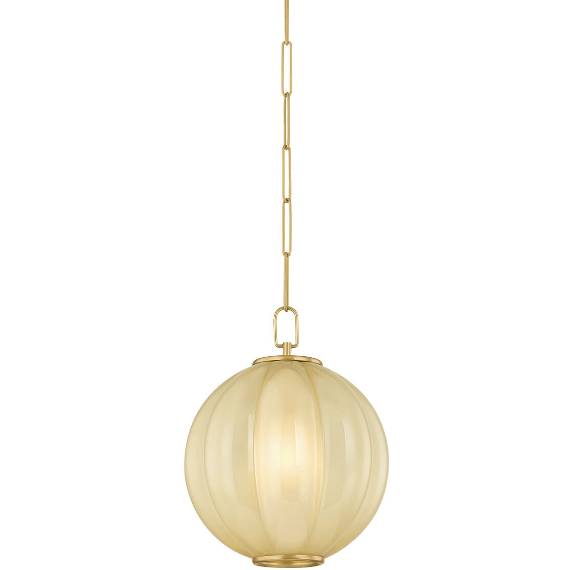 Bernadine 1 Light 11.5 inch Aged Brass Pendant Ceiling Light