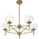 Auresa 5 Light 29 inch Soft Brass Pendant Ceiling Light