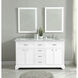 Americana 60 X 35 inch White with Carrara White Marble Vanity Set