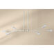 Elsa 6 Light 50 inch Textured White Linear Ceiling Light