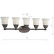 Bella 5 Light 31 inch Oil Rubbed Bronze Vanity Light Wall Light
