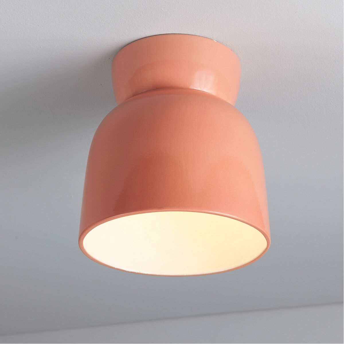 Radiance Collection 1 Light 7.5 inch Gloss Blush Flush Mount Ceiling Light