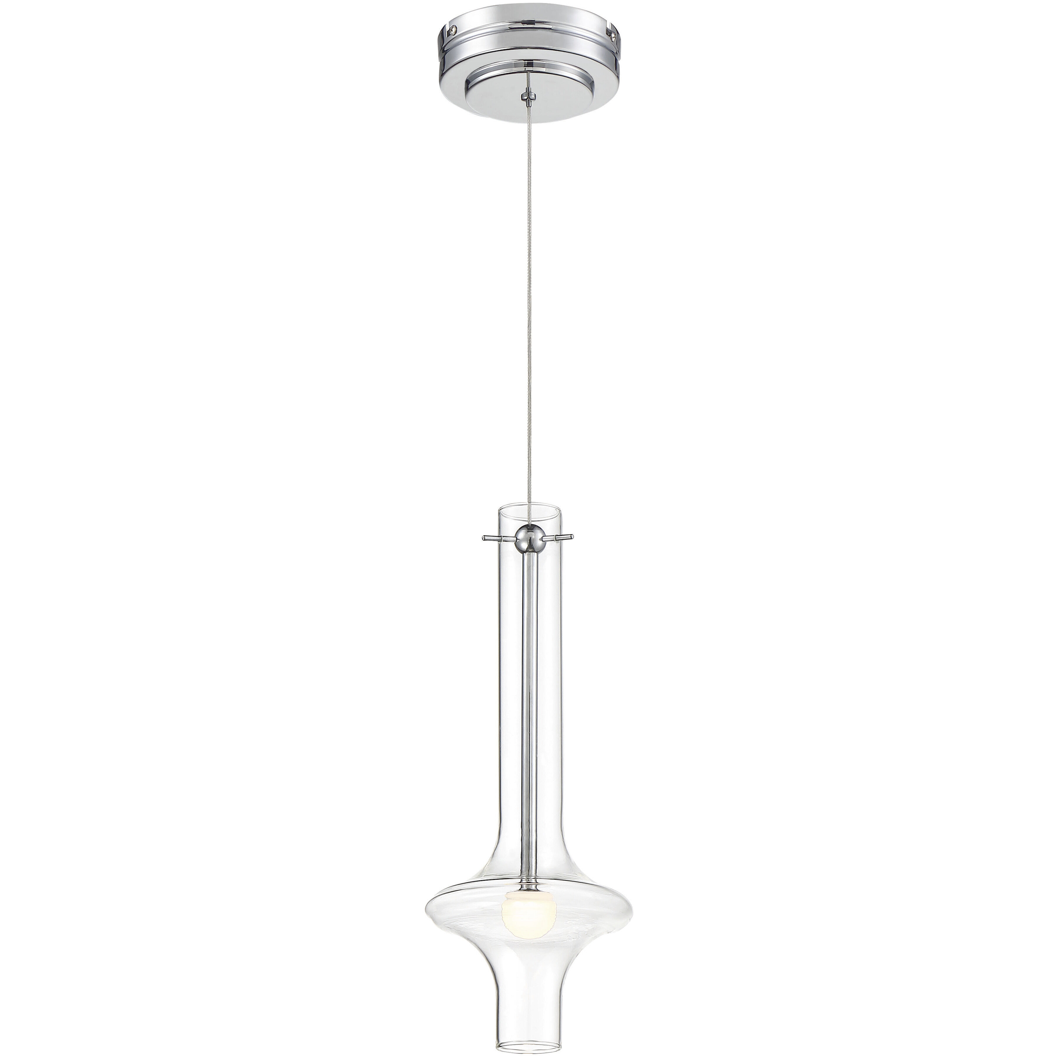 Bottleneck LED 6.5 inch Chrome Pendant Ceiling Light
