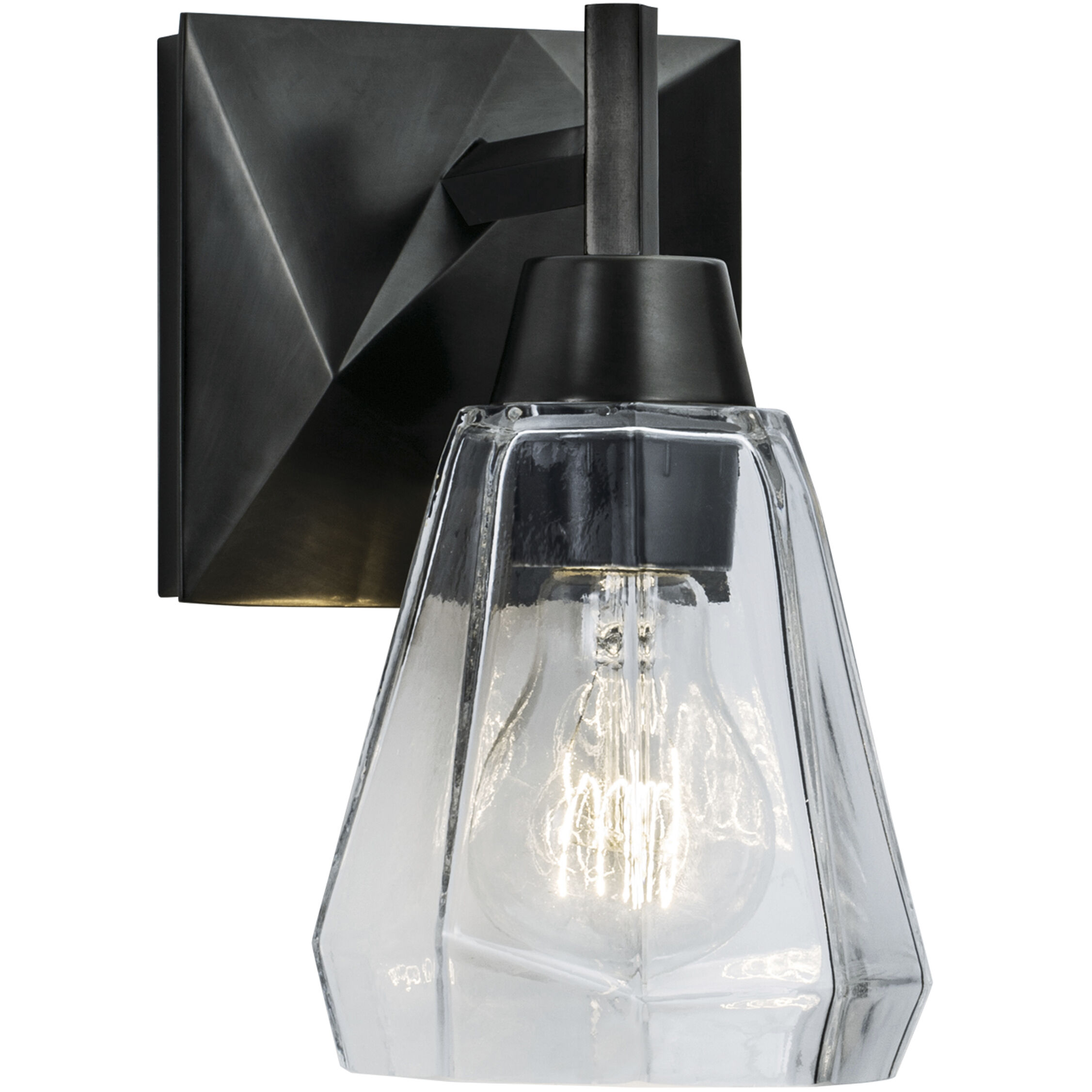 Arctic 1 Light 5 inch Acid Dipped Black Sconce Wall Light