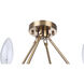Larrson 6 Light 18 inch Satin Brass Semi Flush Ceiling Light