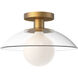 Alora Mood Francesca 1 Light 11.88 inch Aged Gold Semi Flush Mount Ceiling Light