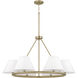 Parson 6 Light 35 inch Matte Brass Chandelier Ceiling Light