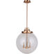 Globe 3 Light 16 inch Brass Pendant Ceiling Light