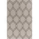 Rivington 120 X 96 inch Gray and Gray Area Rug, Wool and Cotton