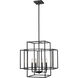 Titania 4 Light 22 inch Matte Black Chandelier Ceiling Light