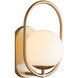 Belmont 1 Light 8 inch Aged Brass Wall Mount Wall Light