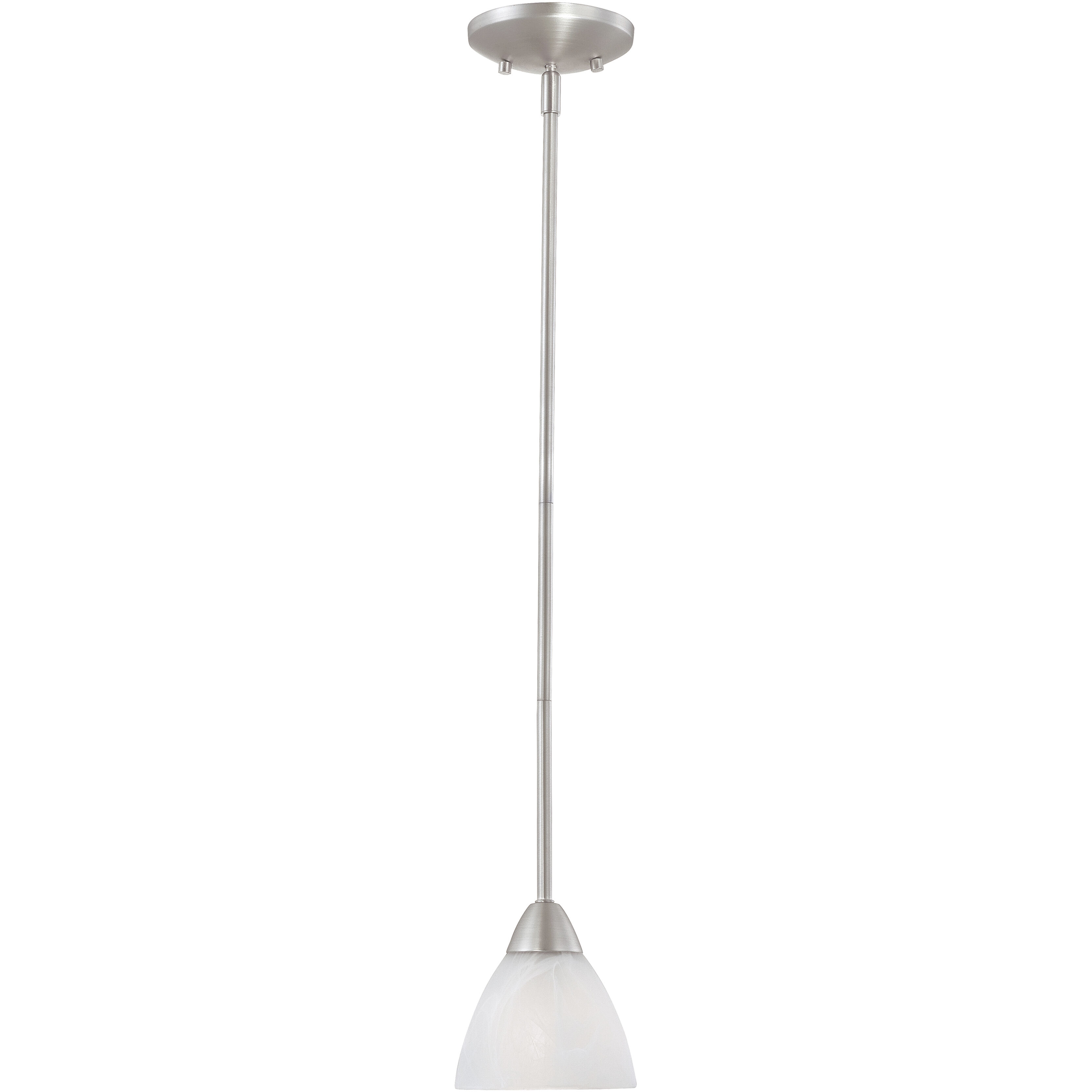 Tia 1 Light 5.24 inch Matte Nickel Mini Pendant Ceiling Light