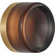 Drew & Jonathan Tatum 1 Light 5.12 inch Satin Brass Wall Sconce Wall Light in 2700K, Smoke Glass