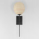 Maldives 1 Light 8 inch Black Wall Sconce Wall Light