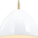 Biba 1 Light 15 inch Brushed Gold Pendant Ceiling Light