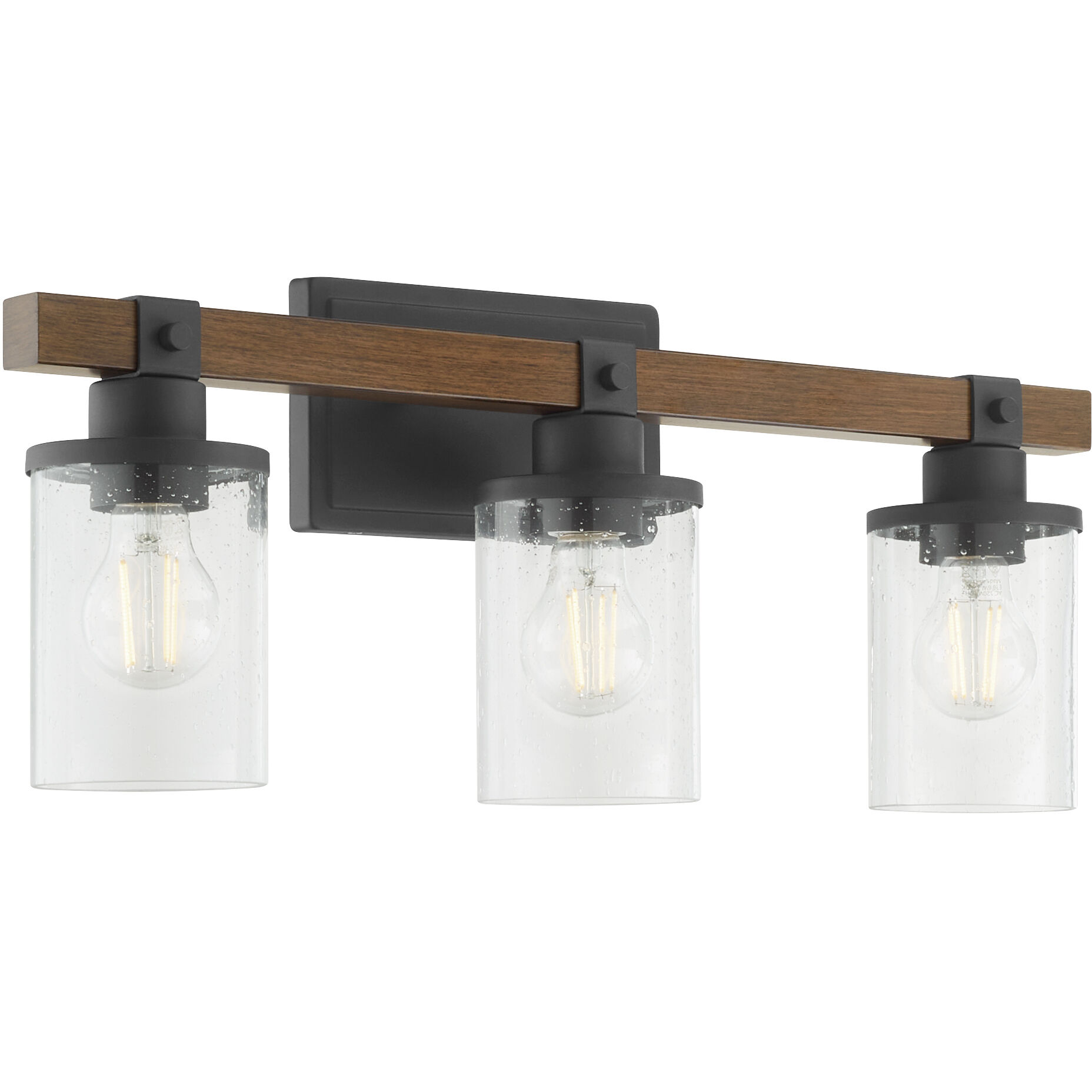 Alpine 3 Light 23 inch Textured Black Walnut Vanity Light Wall Light