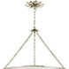 Broche 8 Light 29 inch Antique Silver Chandelier Ceiling Light