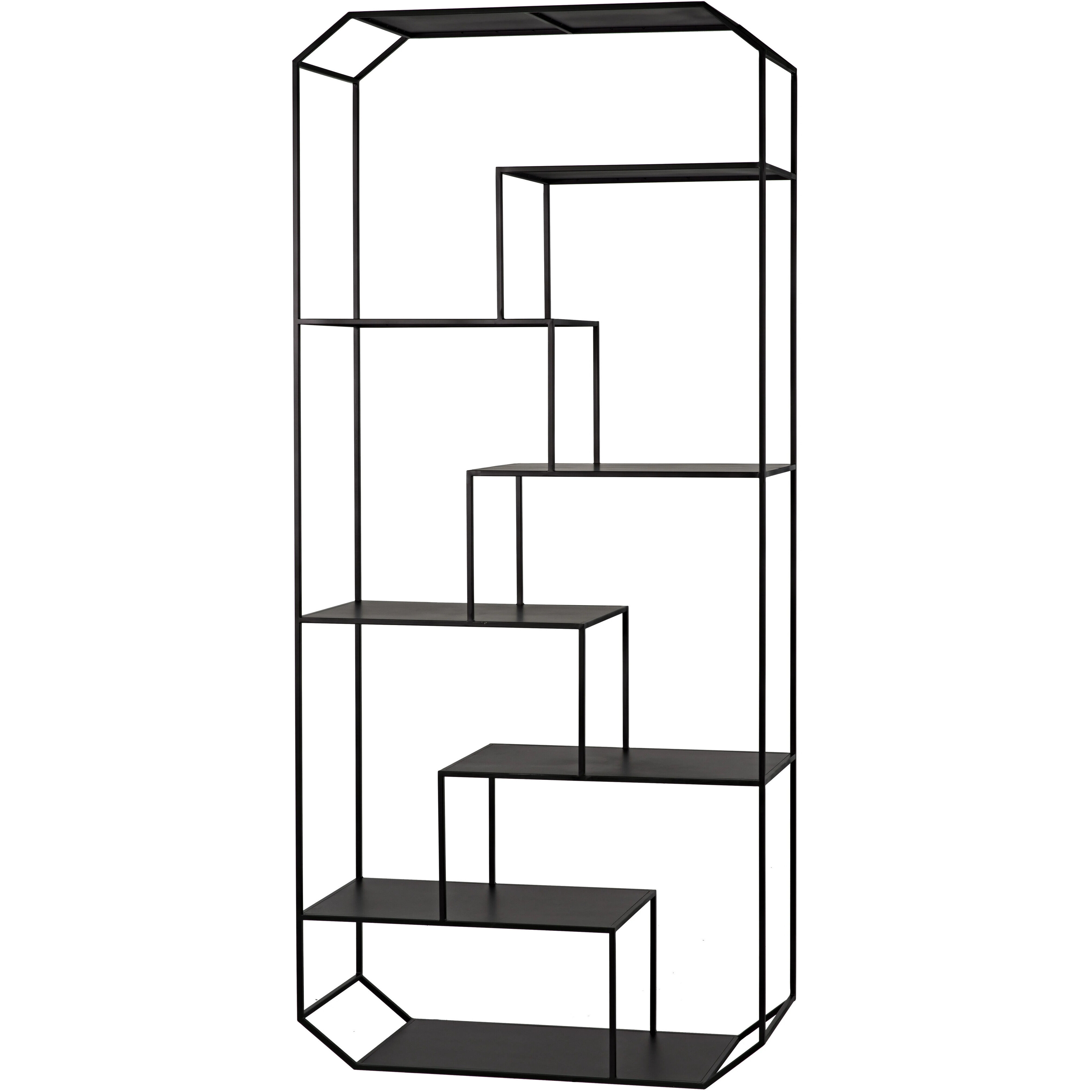 Marquise Matte Black Bookcase