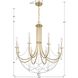 Delilah 8 Light 31.5 inch Aged Brass Chandelier Ceiling Light