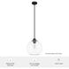 Xidane 1 Light 14 inch Matte Black Pendant Ceiling Light