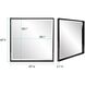 Isa 40 X 40 inch Glossy Black Wall Mirror 