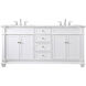 Wesley 72 X 22 X 35 inch White Vanity Sink Set