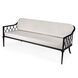 Southport Iron Upholstered Outdoor Sofa in Black