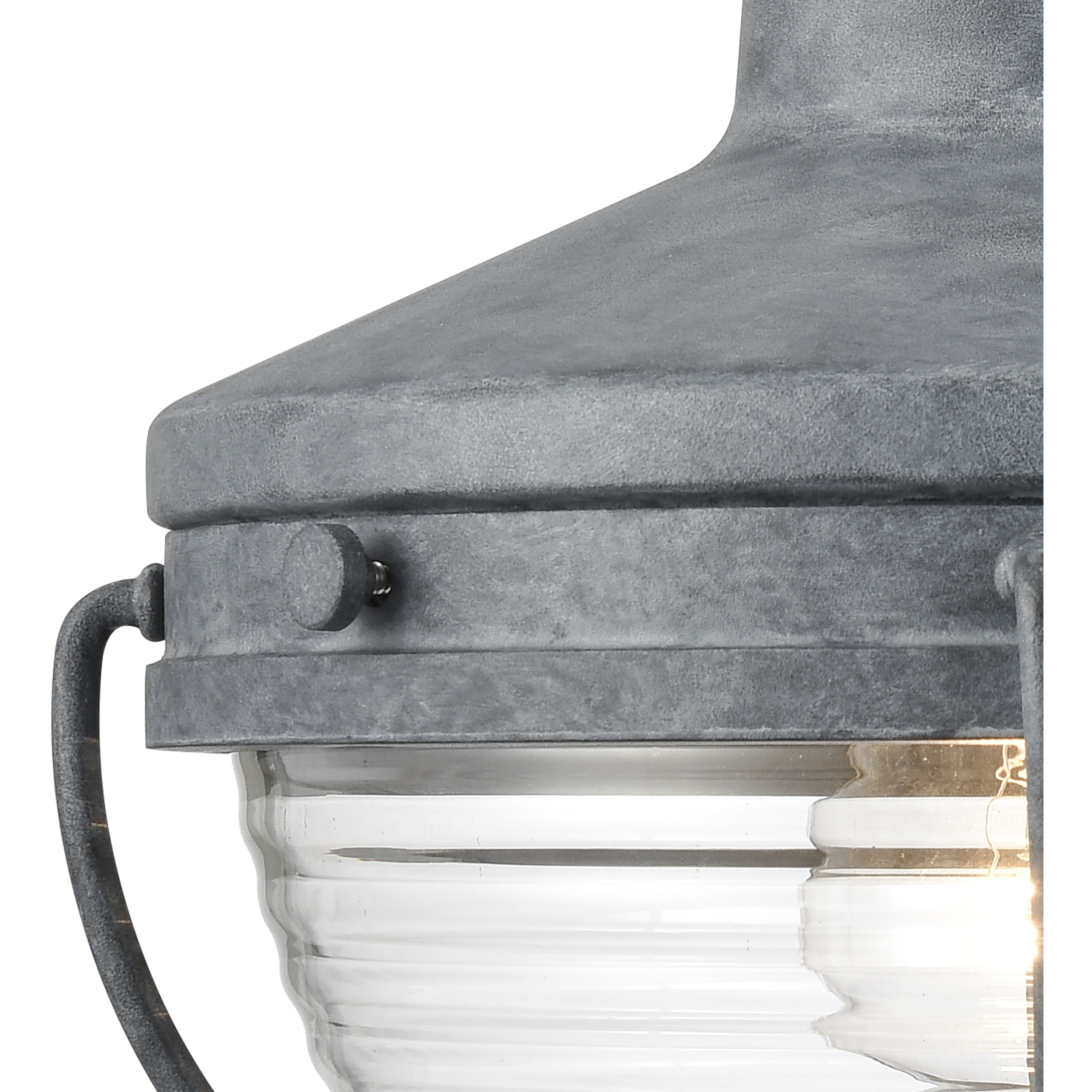 Eastport 1 Light 12 inch Aged Zinc Outdoor Post Light