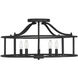 Stockton 5 Light 24 inch Matte Black Semi-Flush Ceiling Light, Essentials