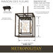 Maison Des Fleurs LED 18.13 inch Regal Bronze with Empire Gold Pendant Ceiling Light