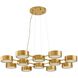 Wright 12 Light 50 inch Antique Brass Chandelier Ceiling Light